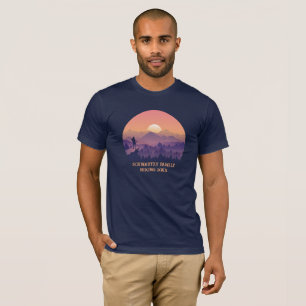Vintage Mountain Forest Hiker's Sunset purple oran T-Shirt
