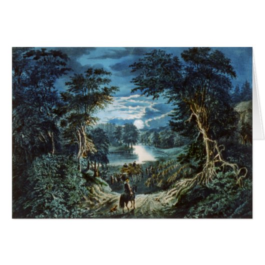 Vintage Mountain Illustration (Blank Inside) Card (Front Horizontal)