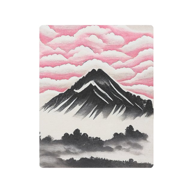 Vintage Mountain Japanese Art Landscape (Front)