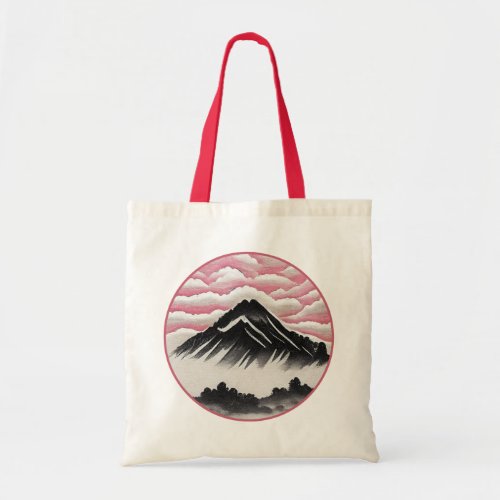 Vintage Mountain Japanese Art Landscape Tote Bag