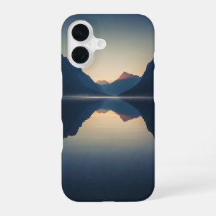 Vintage Mountain Lake at Dusk iPhone 16 Case