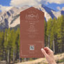 Vintage Mountain Rustic Terracotta RSVP QR Code Al All In One Invitation