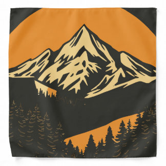 Vintage Mountain Sunset Bandana