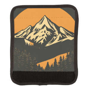 Vintage Mountain Sunset Luggage Handle Wrap