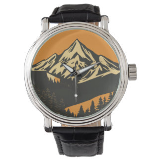 Vintage Mountain Sunset Watch