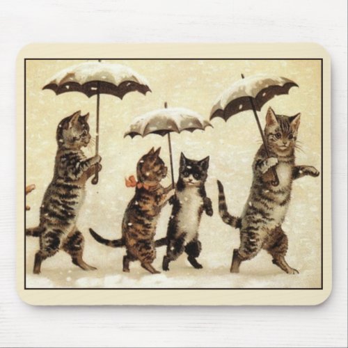 Vintage Mousepads Cats Mouse Pad