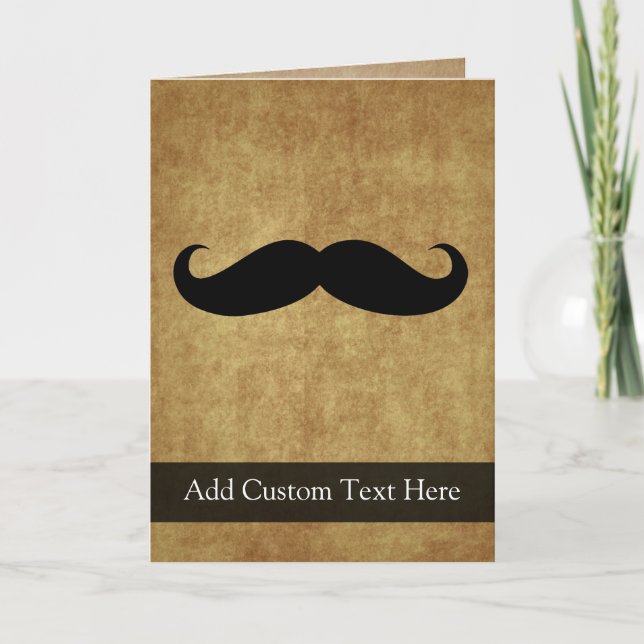 Vintage Moustache w/Custom Text Card (Front)