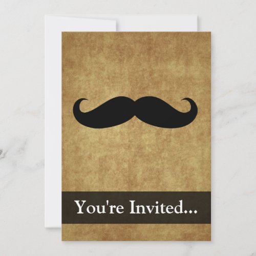 Vintage Moustache w/Custom Text Custom Announcements
