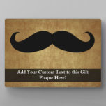 Vintage Moustache w/Custom Text Plaque