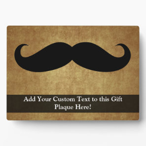 Vintage Moustache w/Custom Text Plaque
