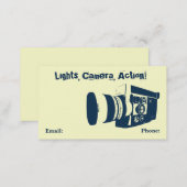 Vintage Movie Camera Business Card (Front/Back)