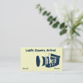 Vintage Movie Camera Business Card (Standing Front)