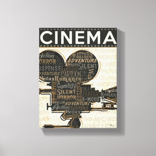 Vintage Movie Camera Canvas Print