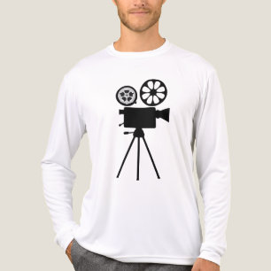 Vintage Movie Camera Film Reel Tripod Tri-Blend Shirt