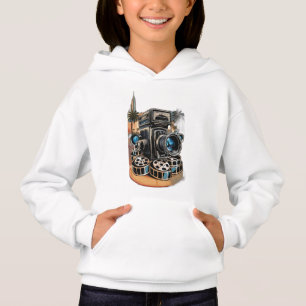 vintage movie camera hoodie