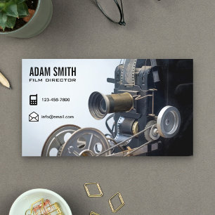 Vintage Movie Camera Professional Film Director Business Card