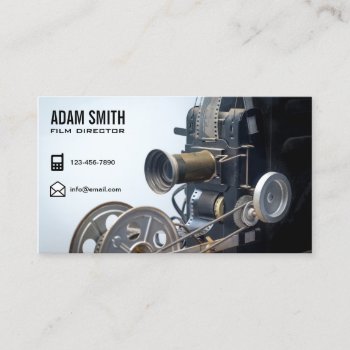 Vintage Movie Camera Professional Film Director Business Card by ShabzDesigns at Zazzle