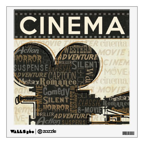 Vintage Movie Camera Wall Decal