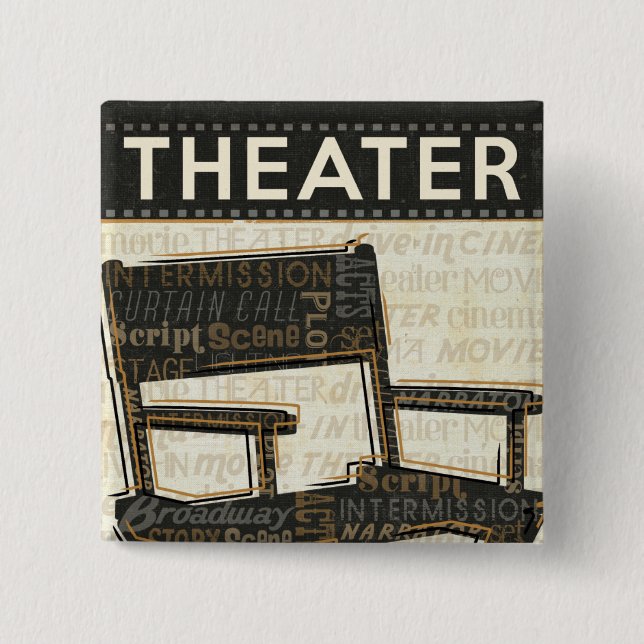 Vintage Movie Chair Button (Front)