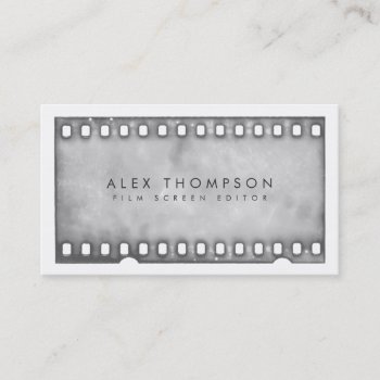 Vintage Movie Film Editor Video Youtuber Business Card by Pip_Gerard at Zazzle