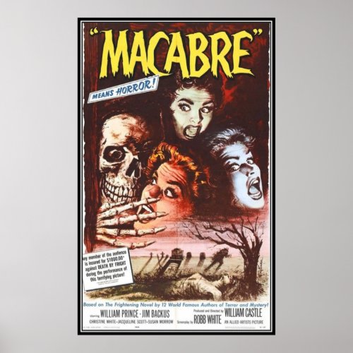 Vintage movie horror _ poster