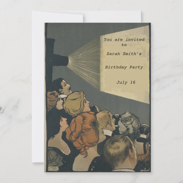 Vintage Movie Invitation (Front)