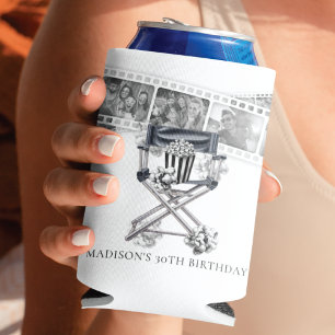 Vintage Movie Party Adult Birthday Custom Can Cooler