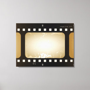 Vintage Movie Photo Film Strip Film Role Canvas Print