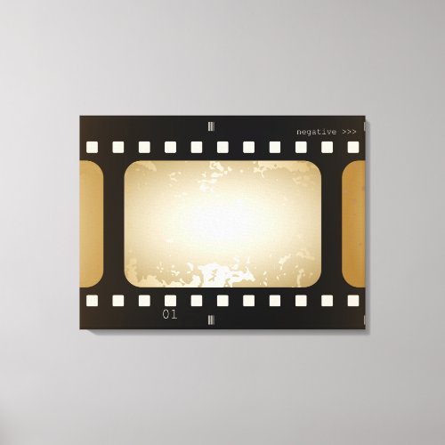 Vintage Movie Photo Film Strip Film Role Canvas Print