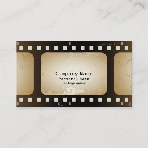 Vintage Movie Photographer Film Strip Film Role Business Card