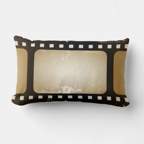 Vintage Movie Photographer Film Strip Film Role Lumbar Pillow