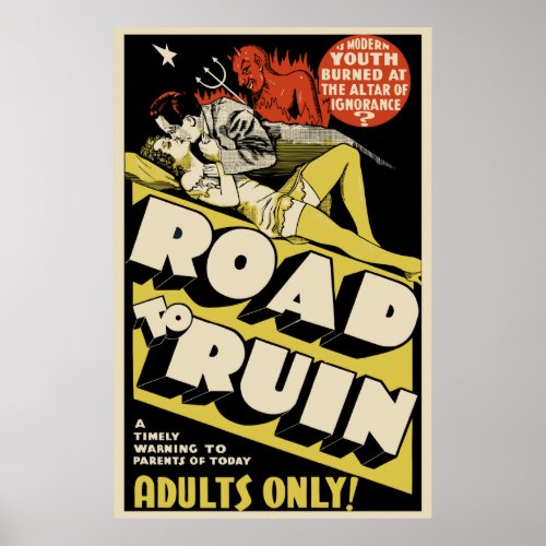 Vintage Movie Poster Art _ Road To Ruin