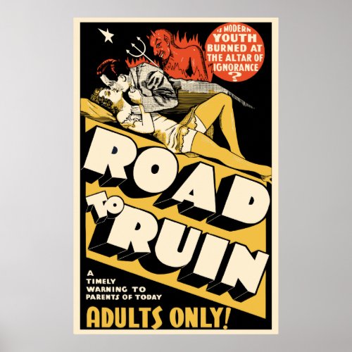 Vintage Movie Poster Art _ Road To Ruin