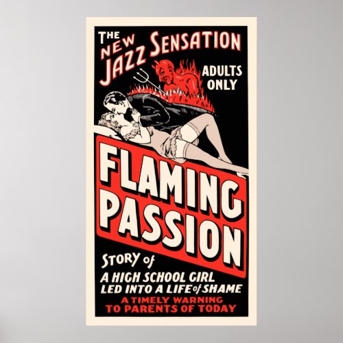Vintage Movie Poster _ Flaming Passion