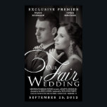 Vintage Movie Poster Wedding Photo Template<br><div class="desc">OUR FAIR WEDDING -- Vintage Black and White romantic movie poster template. Create your own beautiful keepsake movie posters -- starring you and your beloved on the happiest day of your life! This elegant vintage design is ideally suited for formal and traditional style weddings. To achieve the most dramatic effect...</div>