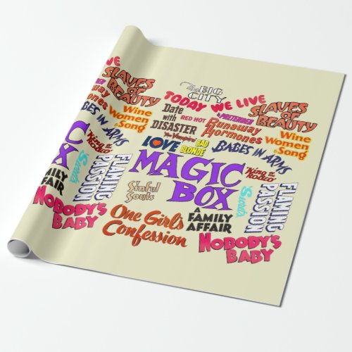 Vintage Movie Quotes Sayings phrases Text Words  Wrapping Paper