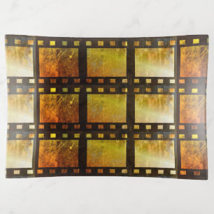 Vintage movie reel film ceramic tile trinket tray
