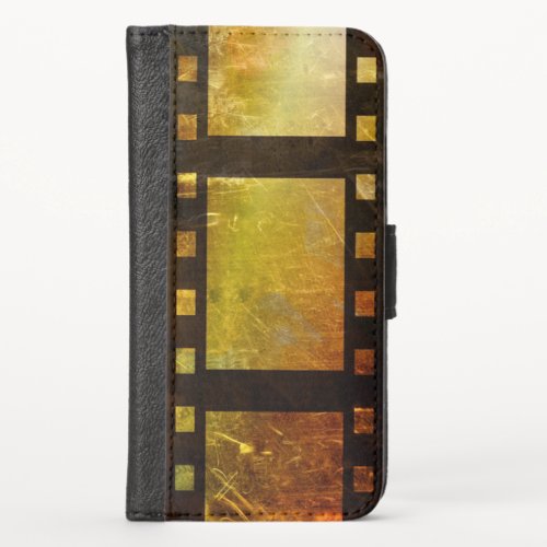 Vintage movie reel film iPhone x wallet case