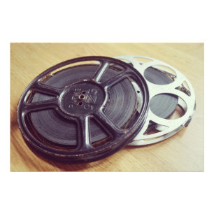 Vintage Movie reel film Photo Print