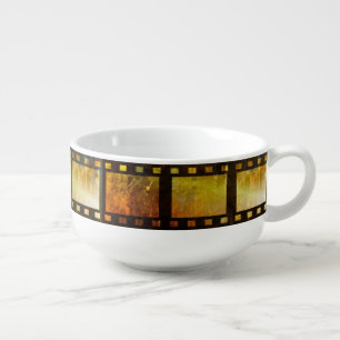Vintage movie reel film soup mug