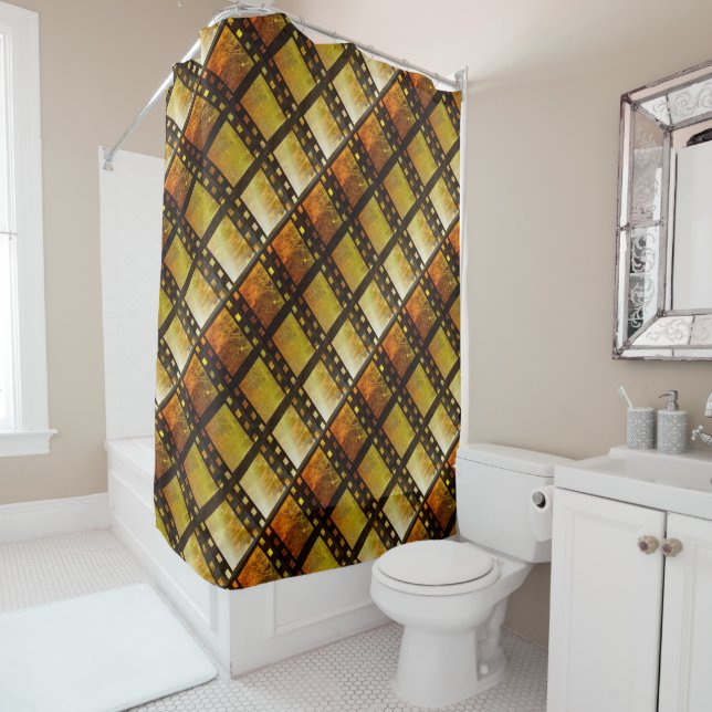 Vintage movie reel film theater classic  shower curtain (In Situ)