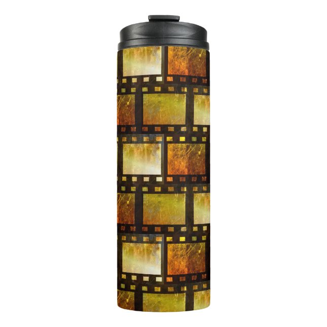 Vintage movie reel film thermal tumbler (Front)