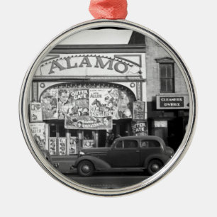 Vintage Movie Theater Metal Ornament