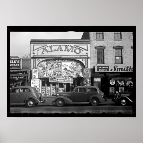 Vintage Movie Theater Photograph Poster