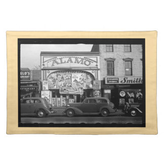 Vintage Movie Theater Placemat (tan border)