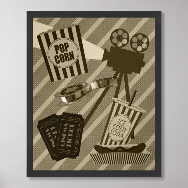 Vintage Movie Theater Poster (Framed Front)