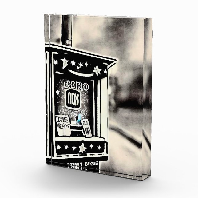 Vintage Movie Theater Ticket Booth Photo Block (Right)