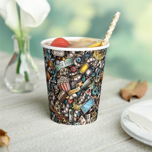Vintage Movie themed birthday Party  Paper Cups