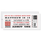 Vintage Movie Ticket Birthday