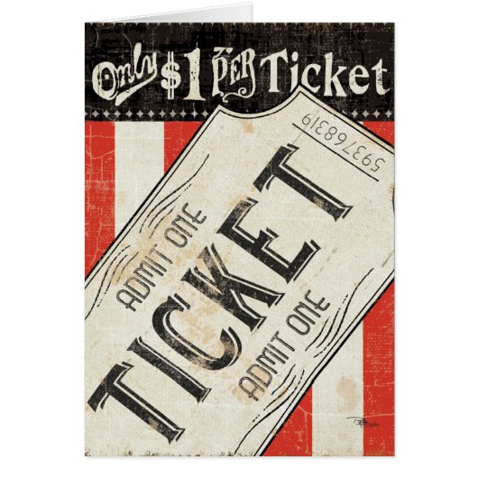 Vintage Movie Ticket Cards (Front)